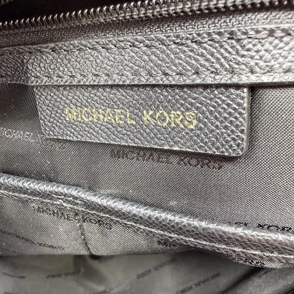 Michael Kors Limited Edition Voyager Pebbled Leather Love Tote Black Bag Purse